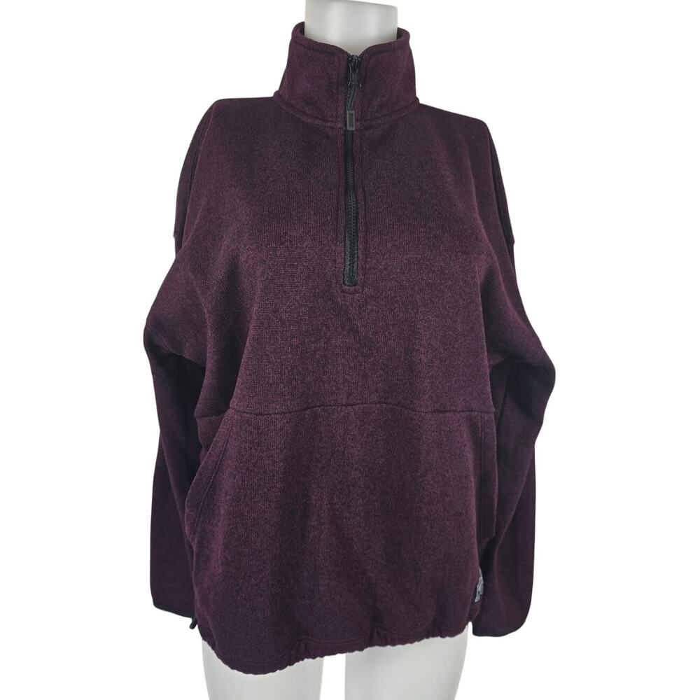 Victoria Secret Pink Kangroo Pocket Athletic Tight Knit Sweater Pullover M